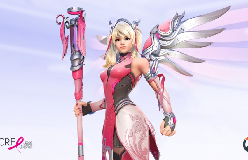 pink mercy overwatch blizzard bcrf